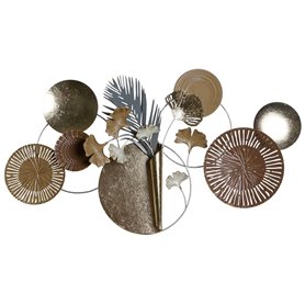 Figurine Décorative DKD Home Decor 90 x 8,3 x 49 cm Gris Doré Cuivre Cer 116,99 €