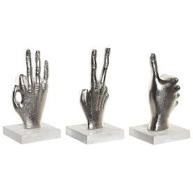 Figurine Décorative DKD Home Decor Argenté 10 x 10 x 20 cm (3 Unités) 91,99 €