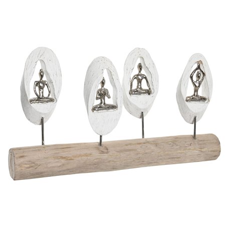 Figurine Décorative DKD Home Decor 56 x 8 x 31 cm Marron Aluminium Blanc 90,99 €
