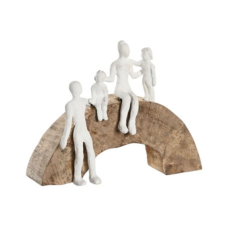 Figurine Décorative DKD Home Decor 28 x 9 x 22 cm Marron Aluminium Blanc 58,99 €