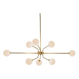 Suspension DKD Home Decor Blanc Doré Métal Verre 9 W 110 x 38 x 38 cm 259,99 €