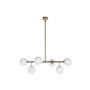 Suspension DKD Home Decor 83 x 36 x 36 cm Verre Doré Métal Blanc 229,99 €