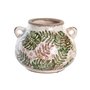 Vase DKD Home Decor 21 x 20 x 16 cm Marron Blanc Vert Grès Tropical Feui 37,99 €