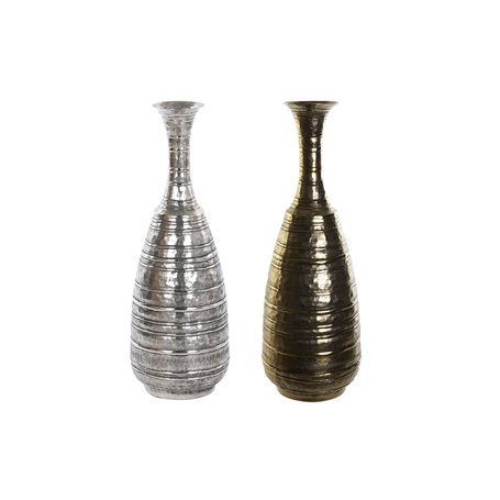 Vase DKD Home Decor 24 x 24 x 67 cm Finition vieillie Argenté Doré Alumi 169,99 €