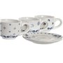 Lot de tasses avec soucoupes DKD Home Decor Bleu Métal Blanc 180 ml Dolo 64,99 €