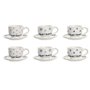 Lot de tasses avec soucoupes DKD Home Decor Bleu Métal Blanc 180 ml Dolo 64,99 €