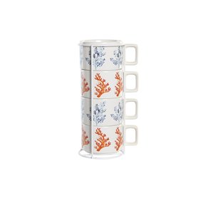 Ensemble de tasses à café DKD Home Decor Bleu Métal Fuchsia 260 ml 4 Piè 37,99 €