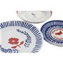 Service de Vaisselle DKD Home Decor Porcelaine Rouge Bleu Blanc 27 x 27  159,99 €
