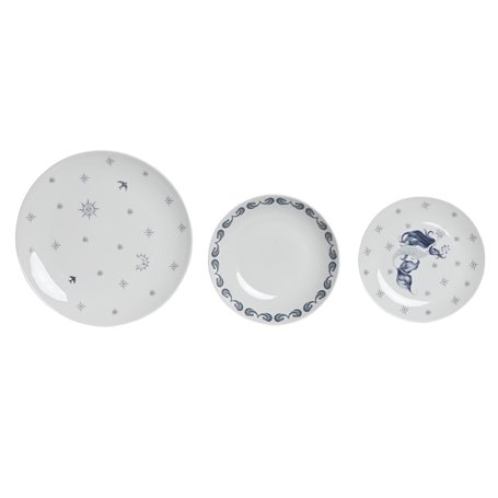 Service de Vaisselle DKD Home Decor Porcelaine Bleu Blanc 27 x 27 x 3 cm 159,99 €