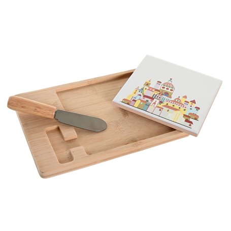 Ensemble à apértif DKD Home Decor 21,5 x 11,8 x 1,5 cm Naturel Rouge Mul 21,99 €