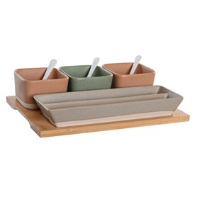 Ensemble à apértif DKD Home Decor 26 x 9 x 4 cm Porcelaine Multicouleur  57,99 €