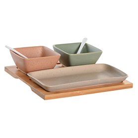 Ensemble à apértif DKD Home Decor 24 x 23,5 x 1,5 cm Porcelaine Multicou 48,99 €