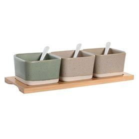 Ensemble à apértif DKD Home Decor 29 x 11,5 x 1,5 cm Porcelaine Multicou 41,99 €