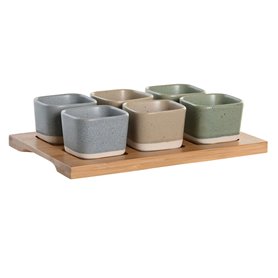 Ensemble à apértif DKD Home Decor 21,6 x 15 x 1,5 cm Porcelaine Multicou 37,99 €