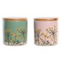 Boîte DKD Home Decor 11,5 x 11,5 x 12 cm Floral Rose Vert Bambou Grès Sh 52,99 €