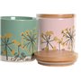 Boîte DKD Home Decor 11,5 x 11,5 x 12 cm Floral Rose Vert Bambou Grès Sh 52,99 €