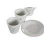 Lot de tasses avec soucoupes DKD Home Decor Métal Blanc Grès 90 ml 45,99 €