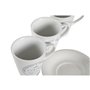 Lot de tasses avec soucoupes DKD Home Decor Métal Blanc Grès 180 ml 55,99 €