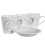 Lot de tasses avec soucoupes DKD Home Decor Métal Blanc Grès 180 ml 55,99 €