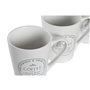 Lot de tasses avec soucoupes DKD Home Decor Métal Blanc 300 ml Grès Carr 46,99 €