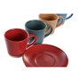 Lot de tasses avec soucoupes DKD Home Decor Rouge Bleu Vert Jaune Grès 1 56,99 €