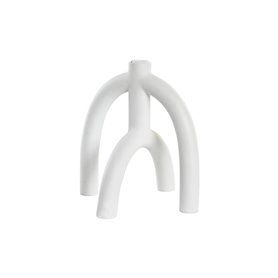 Pot à Bougie DKD Home Decor Scandi 21,5 x 21,5 x 23 cm Blanc Résine 46,99 €