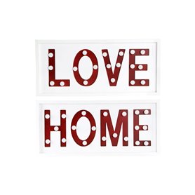 Décoration murale DKD Home Decor Blanc Rouge Urbaine 48 x 4 x 22 cm (2 U 65,99 €