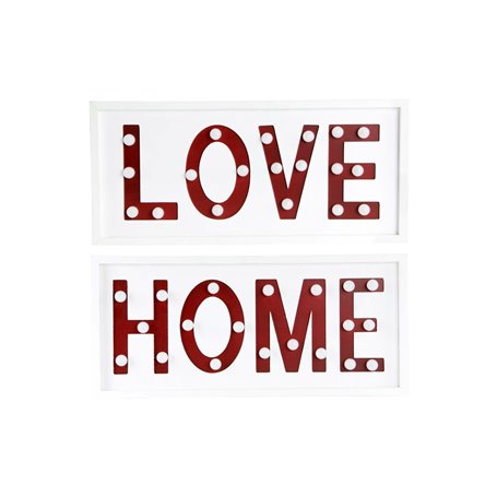 Décoration murale DKD Home Decor Blanc Rouge Urbaine 48 x 4 x 22 cm (2 U 65,99 €