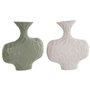 Vase DKD Home Decor Blanc Vert Aluminium 20 x 6 x 21 cm (2 Unités) 66,99 €