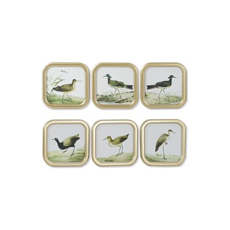 Cadre DKD Home Decor Oiseaux Cottage 30 x 2 x 30 cm (6 Unités) 129,99 €