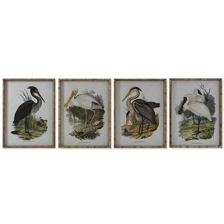 Cadre DKD Home Decor Oiseaux Oriental 45 x 3 x 60 cm (4 Unités) 349,99 €