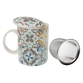 Tasse avec filtre pour infusions Versa Alfama Porcelaine Grès (8 x 10 x  19,99 €