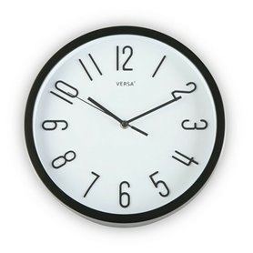 Horloge Murale Versa Noir Plastique Fusion 4,6 x 30 x 30 cm (Ø 30 cm) 34,99 €