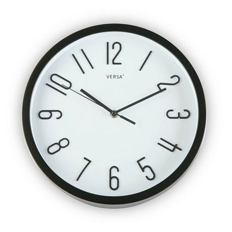 Horloge Murale Versa Noir Plastique Fusion 4,6 x 30 x 30 cm (Ø 30 cm) 34,99 €