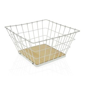 Coupe à fruits Versa Blanc Bois Acier (26 x 14 x 26 cm) 43,99 €
