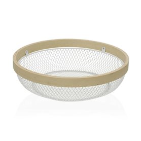 Coupe à fruits Versa Blanc Métal Bois (25 x 7 x 25 cm) 34,99 €