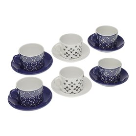 Lot de tasses avec soucoupes Versa Regina Céramique (8,6 x 6,4 x 9,2 cm) 59,99 €