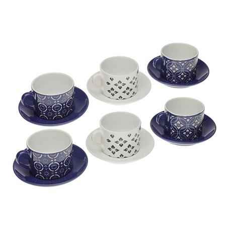 Lot de tasses avec soucoupes Versa Regina Céramique (8,6 x 6,4 x 9,2 cm) 59,99 €