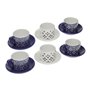 Lot de tasses avec soucoupes Versa Regina Céramique (8,6 x 6,4 x 9,2 cm) 59,99 €