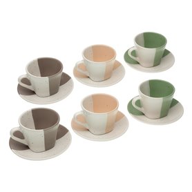 Lot de tasses avec soucoupes Versa Clara Céramique (9 x 6,5 x 9 cm) (6 P 59,99 €