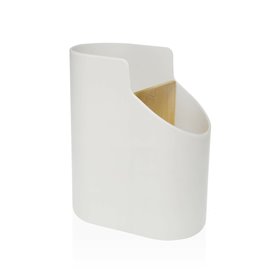 Pot pour ustensiles de cuisine Versa Blanc 8,5 x 17,6 x 15 cm ABS Bambou 23,99 €