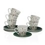 Lot de tasses avec soucoupes Versa Sansa Café Porcelaine (12 Pièces) 39,99 €