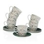 Lot de tasses avec soucoupes Versa Sansa Fleurs Thé Porcelaine (12 Pièce 64,99 €