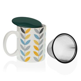 Tasse avec filtre pour infusions Versa Erin Porcelaine Grès 21,99 €