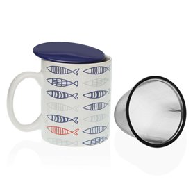 Tasse avec filtre pour infusions Versa Poissons Porcelaine Grès 21,99 €