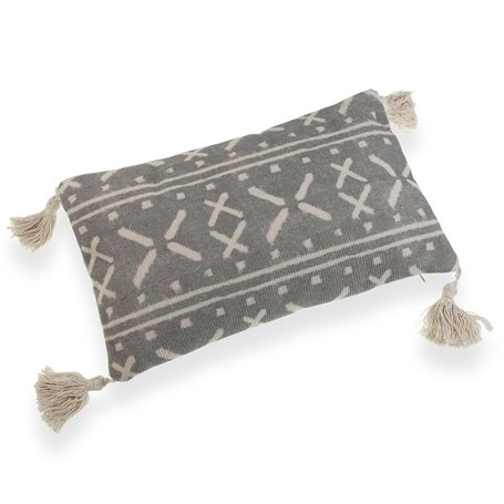 Coussin Versa Gris Pompons 10 x 30 x 50 cm 51,99 €