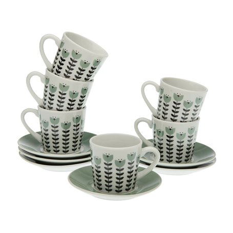 Jeu de 6 tasses avec plat Versa Erna Porcelaine 33,99 €