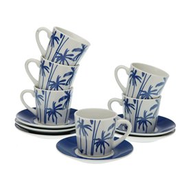 Jeu de 6 tasses avec plat Versa Marina Porcelaine 33,99 €