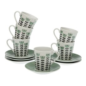 Jeu de 6 tasses avec plat Versa Erna Porcelaine 46,99 €