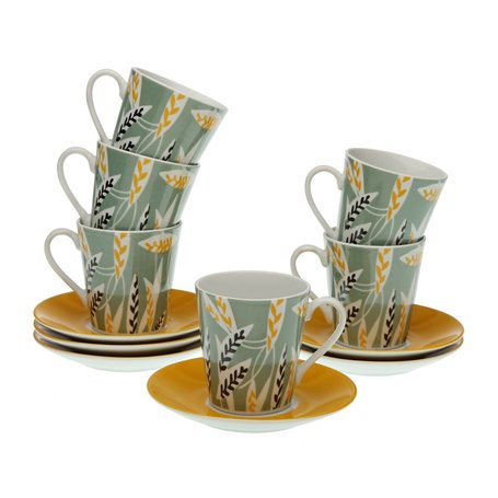 Jeu de 6 tasses avec plat Versa Elora Porcelaine 46,99 €